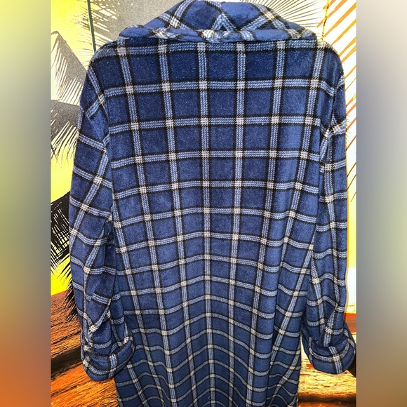 Tommy Bahama Flannel Robe Marlin Logo L/XL Polyester - Picture 8 of 10